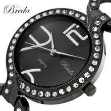 Breda Ladies Japanese Quartz Movement Multi-crystal Style Designer Watch