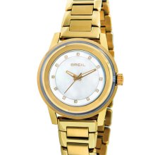 Breil 'Orchestra' Crystal & Gold Bracelet Watch