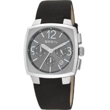 Breil Watches Men's Rod Chronograph Charcoal Dial Black Textured Nylon