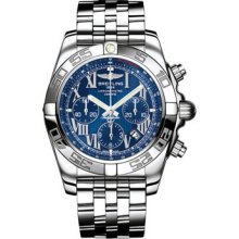 Breitling Chronomat B01 Stainless Steel Polished Bezel AB011012/C783-croco-blue-tang