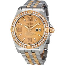 Breitling Cockpit Champagne Dial Diamond Two Tone Mens Watch C4935053-H540TT