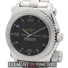 Breitling Emergency 18k White Gold 43mm Black Dial