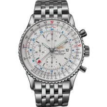 Breitling Men's Navitimer World Silver Dial Watch A2432212.G571.443A