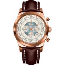 Breitling Transocean Chronograph Unitime Red Gold RB0510U0/A733-leather-brown-deployant