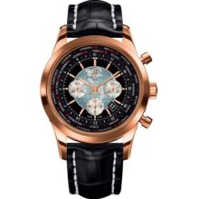 Breitling Transocean Chronograph Unitime Red Gold RB0510U0/A733-leather-brown-tang