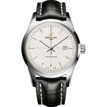 Breitling Transocean Stainless Steel A1036012/G721-croco-black-folding