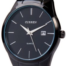 Brown Curren 8106 Men's Boy's Quartz Tungsten Steel Analog Quartz Watch