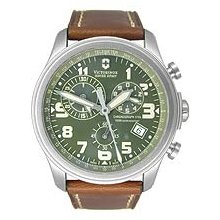 Brown / Green Victorinox Swiss Army Swiss Army Infantry Vintage Chronograph - Jewelry