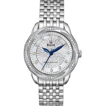 Bulova 96R154 Precisionist Brightwater Quartz Diamond Dial Bezel