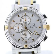 Bulova Caravelle By Bulova Diamond Two-Tone Men's Watch 98E000