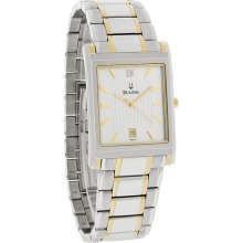 Bulova Diamond Accent Mens Two Tone Quartz Dress Watch 98D005