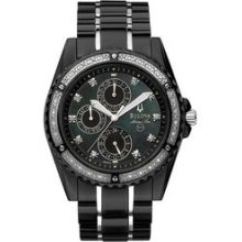 Bulova Men`s Chronograph Sport Watch With Black Mother Of Pearl Dial