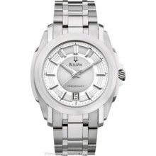 Bulova Mens Longwood Precisionist Silver Dial Stainless 96B130