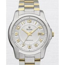 Bulova Precisionist Claremont Men`s 2-tone Stainless Steel Dress Watch