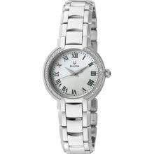 Bulova Watches Women's Fairlawn White Diamond (0.20 ctw) White MOP Pat