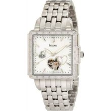 Bulova Women's 96r155 Bva Automatic And Mechanical Diamond Mother-of-pearl Dial