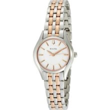 Bulova Women's 98l143 Silver White Dial Bracelet Watch