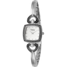 Caravelle by Bulova Women's 43L116 Silver and White Dial Metal Bracele