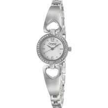 Caravelle by Bulova Women's 43L120 Crystal Bangle Watch Silver Dial