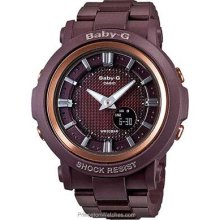 Casio Baby-G Ladies Ana-Digi Neon Illuminator Plum Dial & BGA301-4A