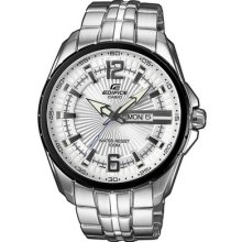 Casio Edifice Day Date Ef-131d-7a Ef-131d White Watch