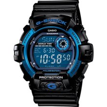 Casio Men's G-Shock Shock Resistant Blue Dial Black Resin Strap Digital G8900A-1