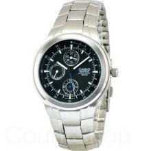 Casio Multifunction Ef-305d-1avdr | Day/date | Metal Bracelet | Black Dial |