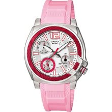 Casio Women's Core LTP1320-4AV Pink Resin Quartz Watch with Silve ...