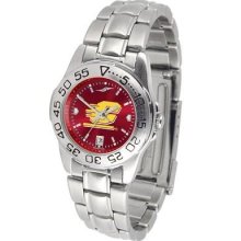 Central Michigan University Ladies Stainless Steel Dress Watch