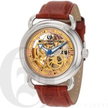 Charles-Hubert Men's Stainless Steel Skeleton Dial Automatic Watch 3889-A