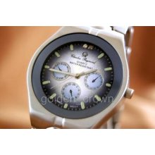 Charles Raymond Silver Crystal Mens Sport Steel Watch