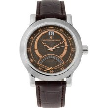 Christian Van Sant Men's Stainless Steel Flyback Gmt Watch