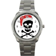 Christmas Crossbones Watch Men's Sports Metal Stainless Steel 1711323