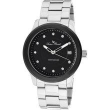 Cima White Austrian Crystal Black Dial Stainless Steel ...