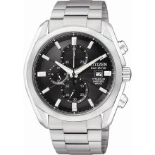 Citizen CA0020-56E Men's Eco-Drive Titanium Collection Chronograph Wat