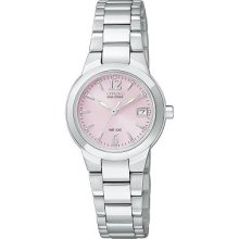 Citizen Eco-drive Ew1670-59x Silhouette Pink Dial Date Stainless Women's Watch