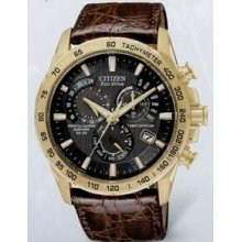 Citizen Eco-drive Limited Ed. Perpetual Chrono A-t Watch W/ Crocodile Strap