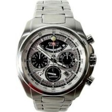 Citizen Eco Drive Perpetual Chrono Atomic Mens Watch Stainless Steel S