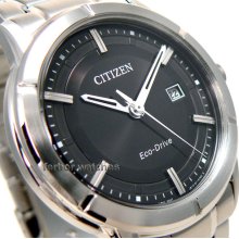 Citizen Men Eco Drive Stanless Steel Band Date 50m Aw1080-51e