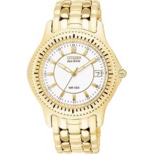 Citizen Watch Bm6252-56a Men's Eco-drive Riega Gold Tone White Dial