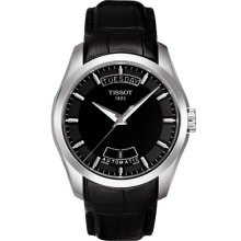 Couturier Men's Black Automatic Leather Watch