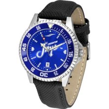 Creighton University Bluejays Mens Leather Anochrome Watch