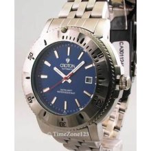 Croton Automatic Date Steel Ca301124ssbl Mens Watch