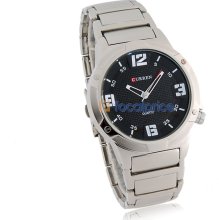 CURREN 8111 Water Resistance Stylish Analog Watch with Alloy Strap (Black)