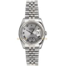 Datejust 116234 Steel Jubilee Band Fluted Bezel Silver Dial