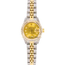 Datejust 69173 Steel Gold Jubilee Champagne Diamond Dial & Bezel