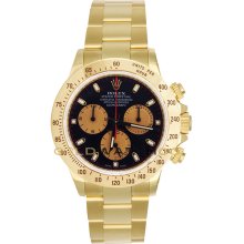 Daytona 18K Yellow Gold 116528 Black Panda Dial