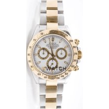 Daytona Stainless Steel & 18K Gold Model 116523 White Face