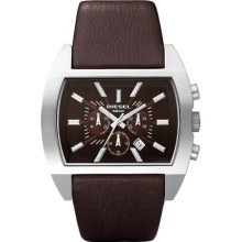 Diesel Chronograph Date Leather Mens Watch Dz4138