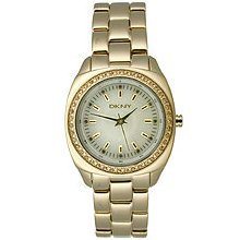 DKNY 3-Hand Analog Gold IP Women's watch #NY4996